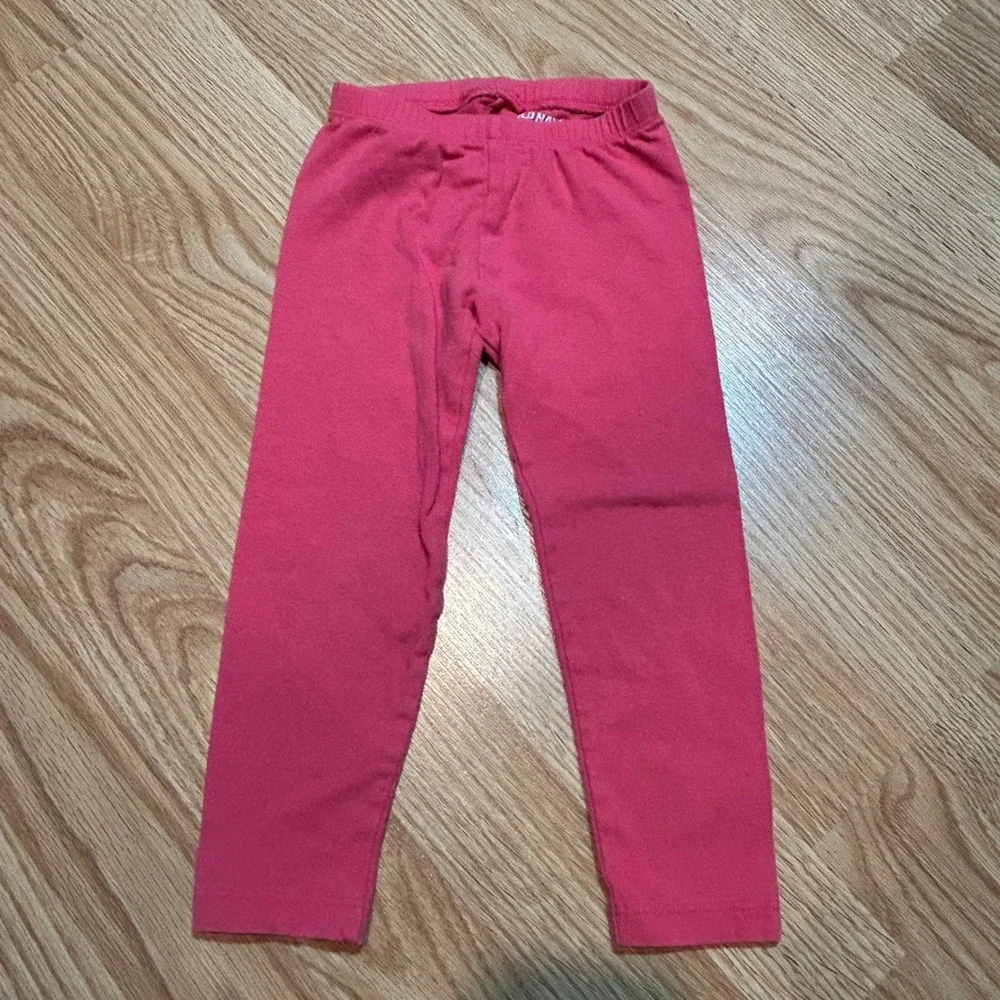 Old‎ Navy Garanimals Toddler Girl Leggings Bundle 3T Pink Burgundy Floral 2 Pack